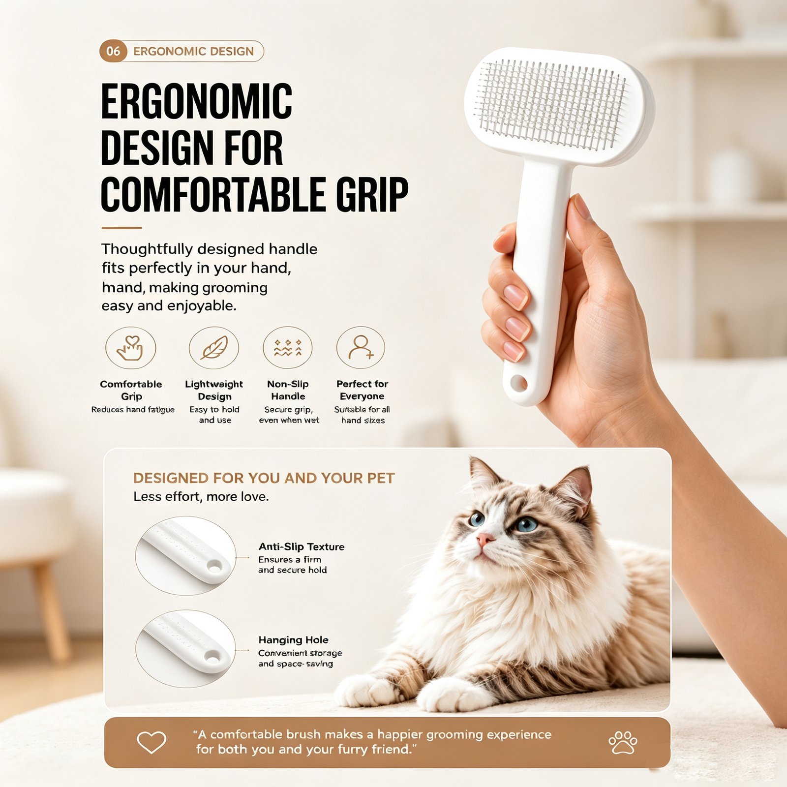 Self-Cleaning Slicker Brush - Image 6