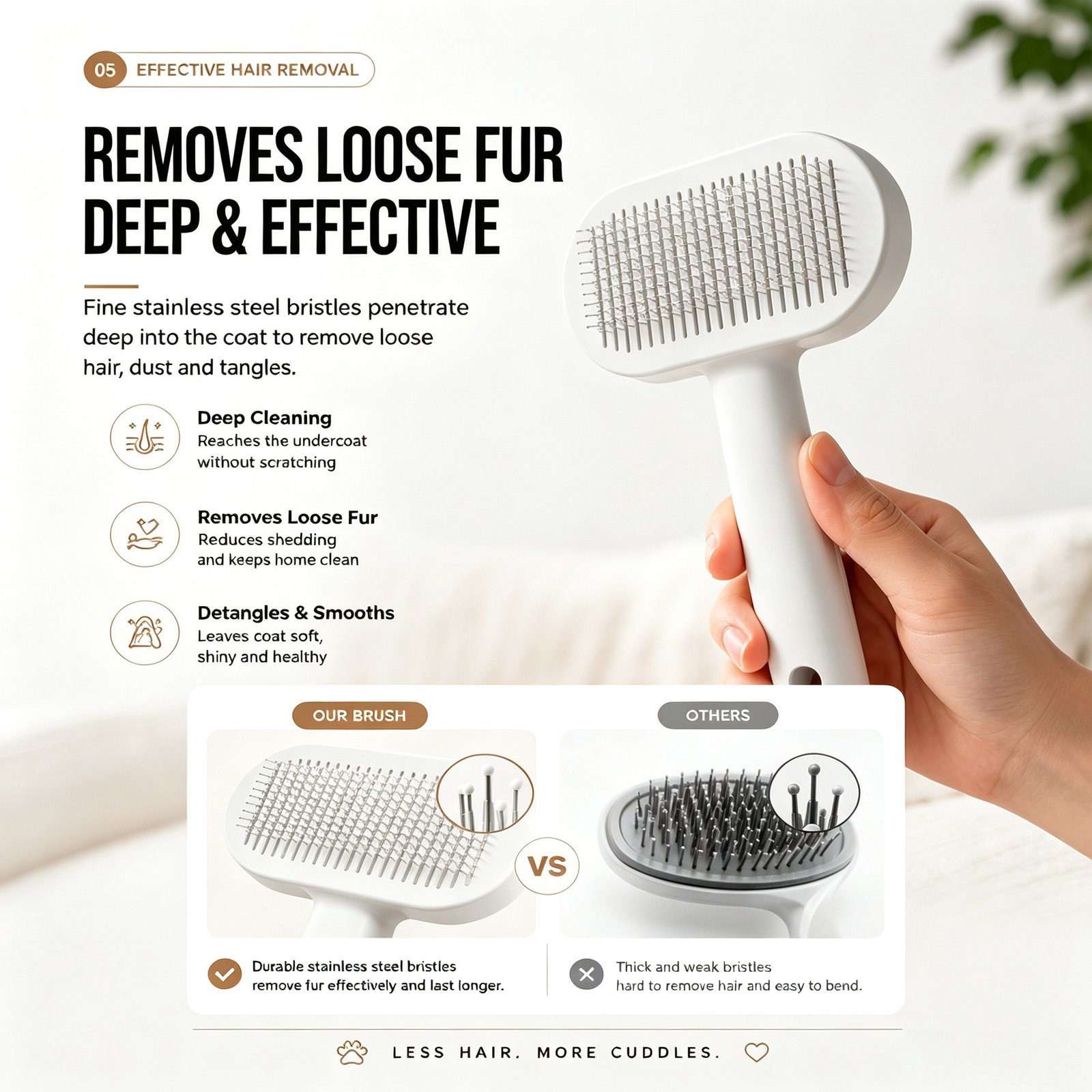 Self-Cleaning Slicker Brush - Image 2