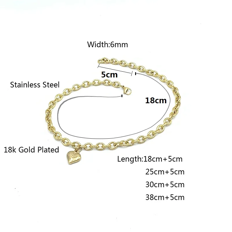 Gold Heart Charm Pet Necklace - Image 6