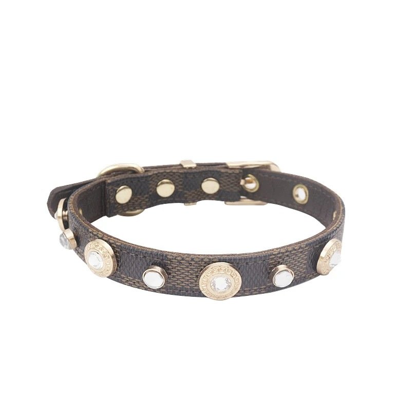 Lucky Clover Leather Pet Collar - Image 2