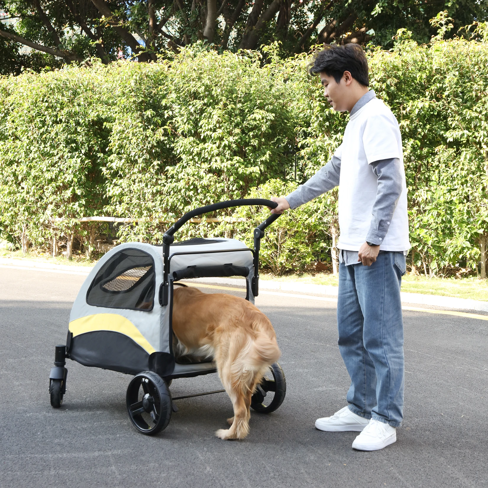 Portable Dog Stroller — 4-Wheel, Large Dogs - Image 2