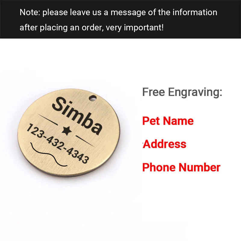Personalized Engraved Pet ID Tag - Image 3