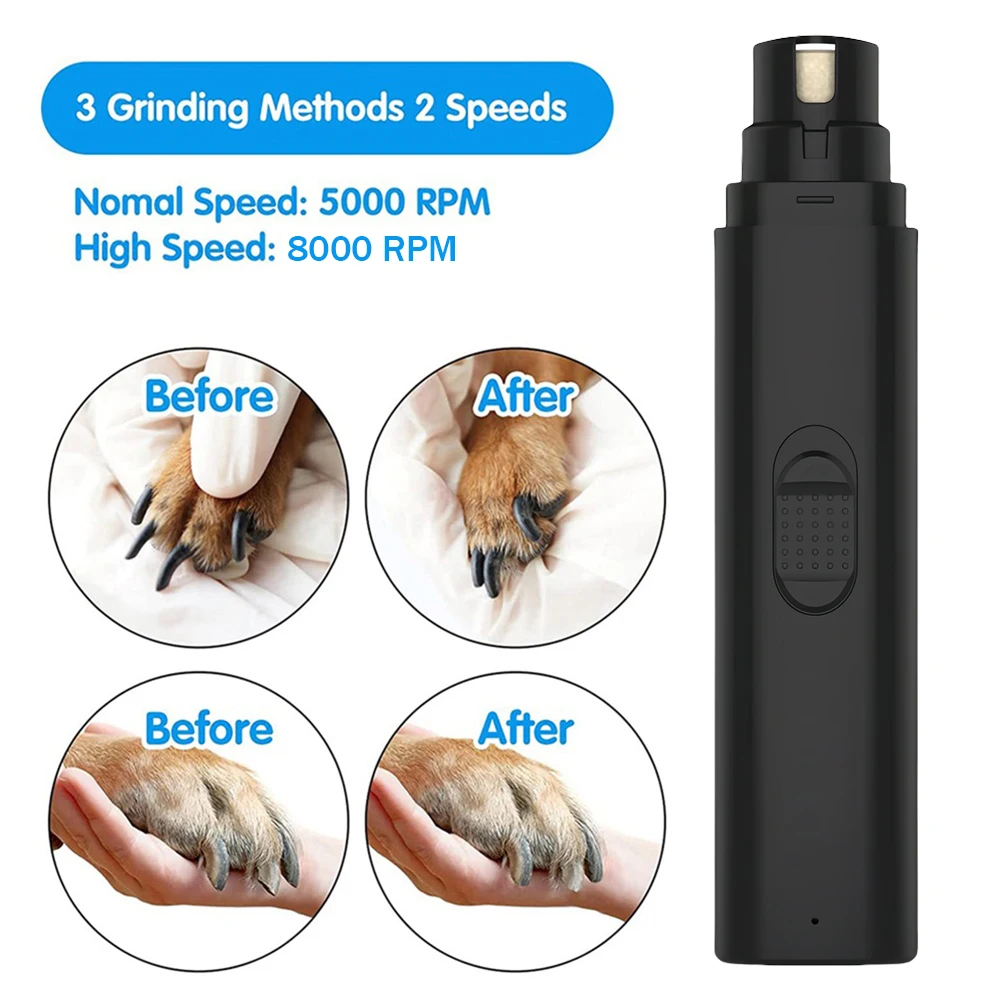 Cordless Dog Nail Grinder — 2-Speed, USB Rechargeable - Image 4