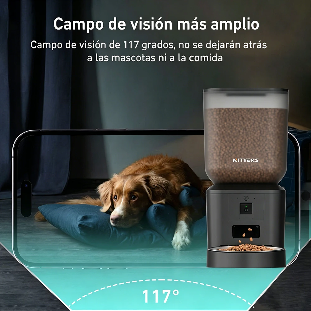 Nityers 8L Automatic Cat Feeder with 1080p WiFi Camera - Image 5