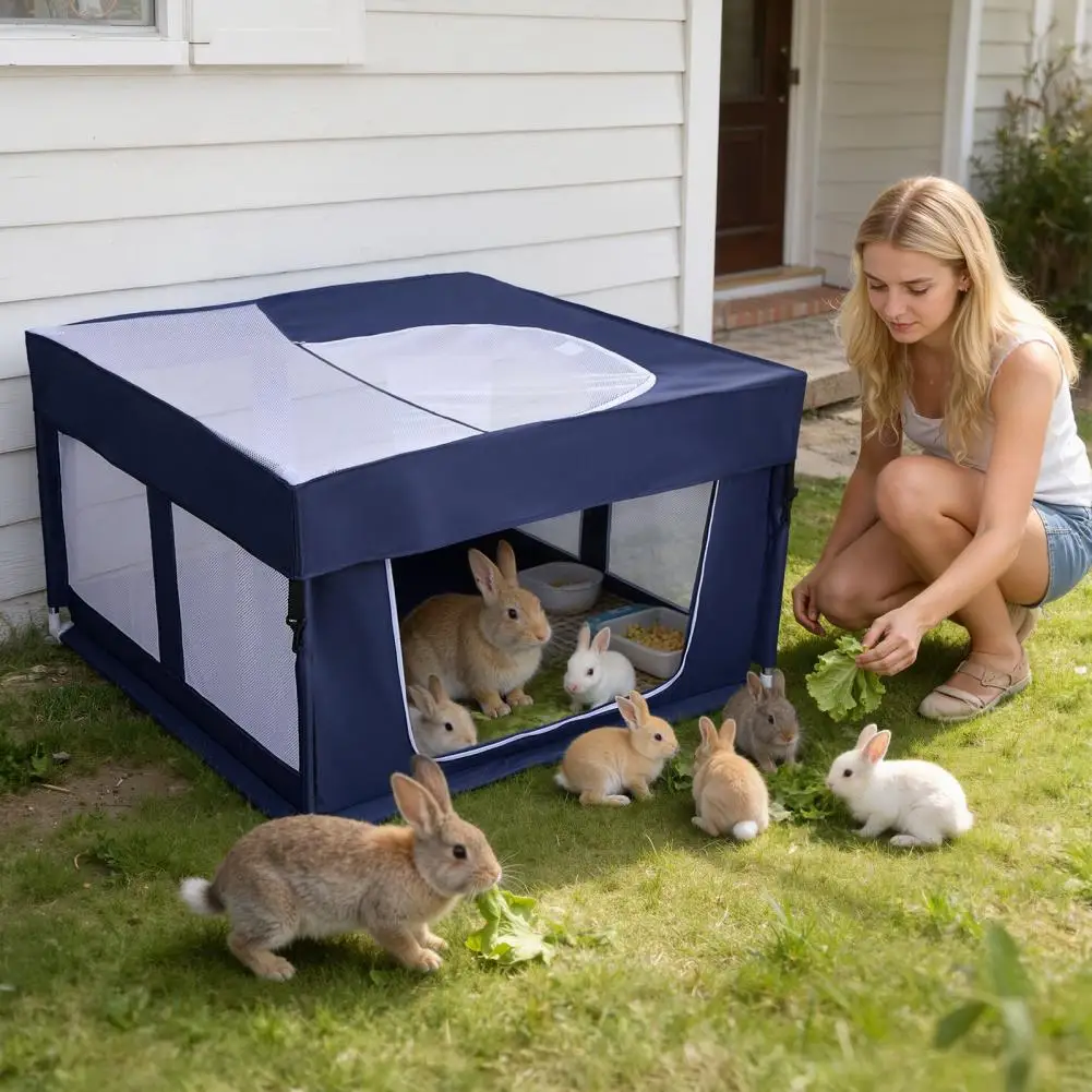 Foldable Dog Playpen with Top Cover - Image 4
