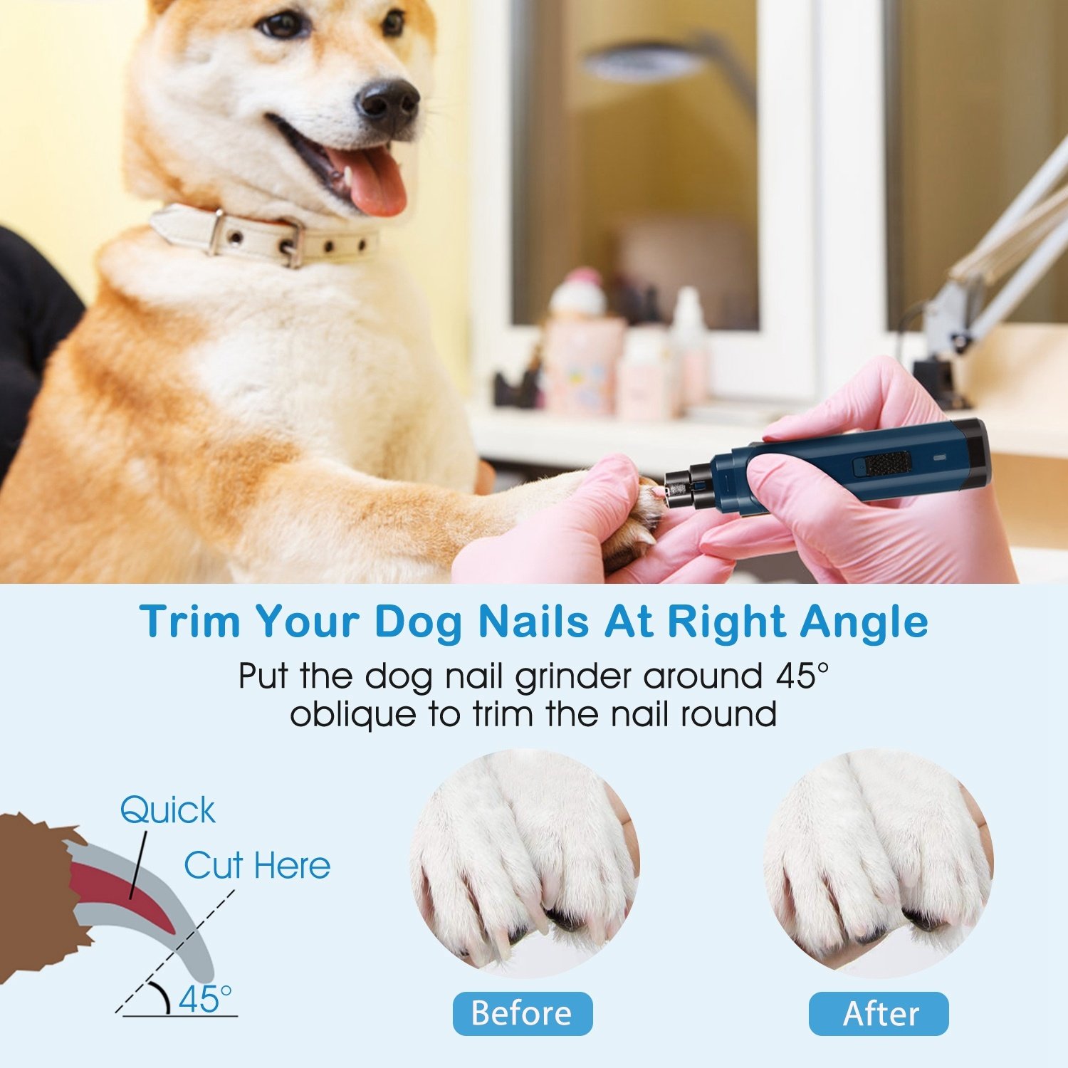 Cordless Dog Nail Grinder — 2-Speed, USB Rechargeable - Image 3