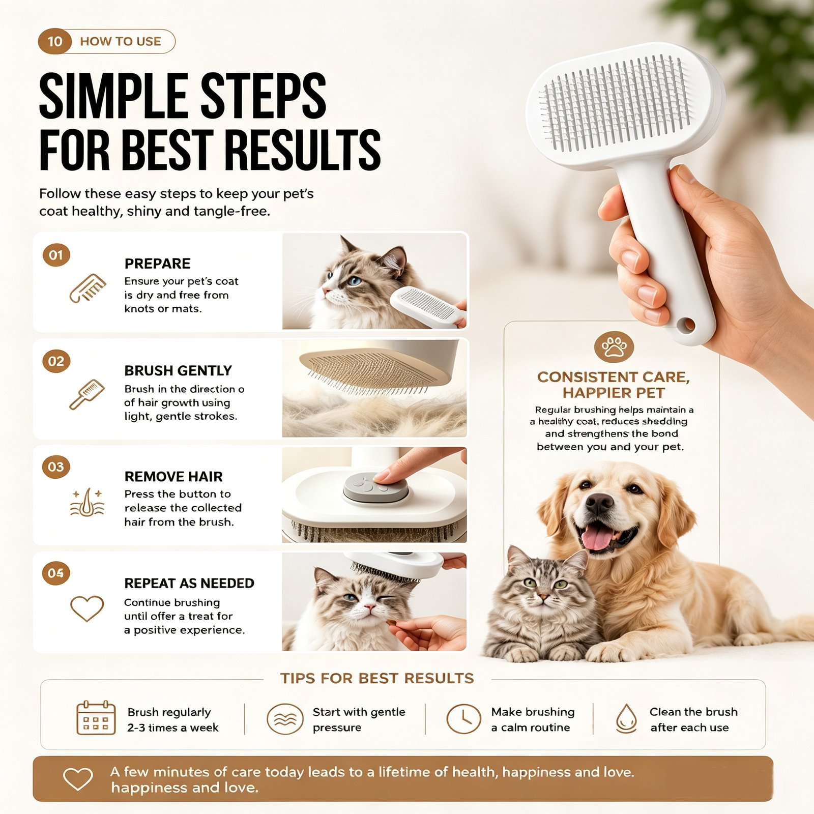 Self-Cleaning Slicker Brush - Image 8